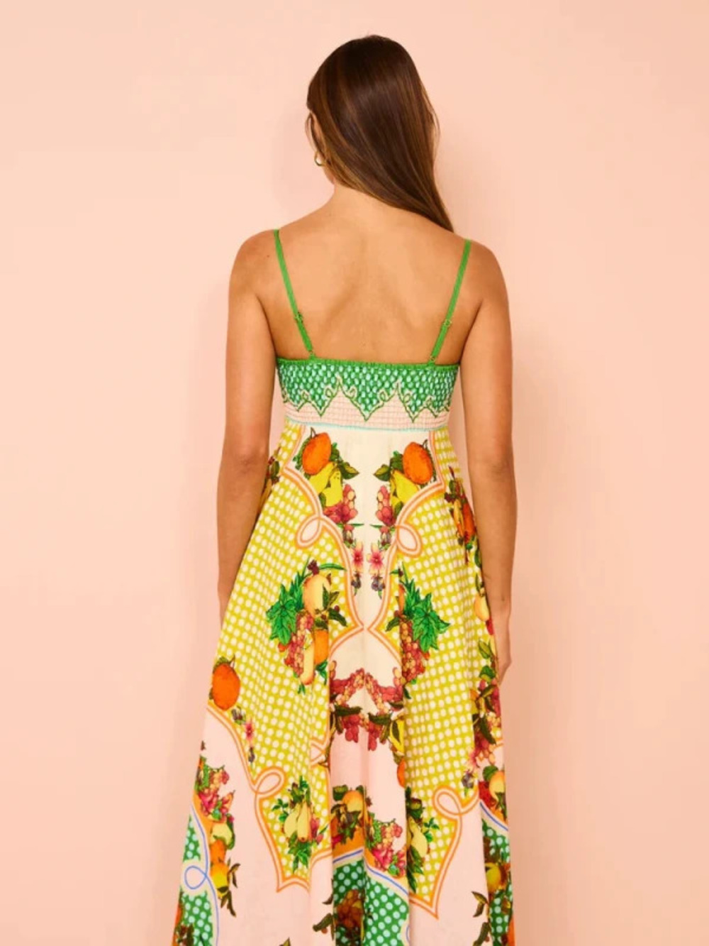 ZARA Fashion Printed Backless Strappy Sexy A Line Loose Dress for Women